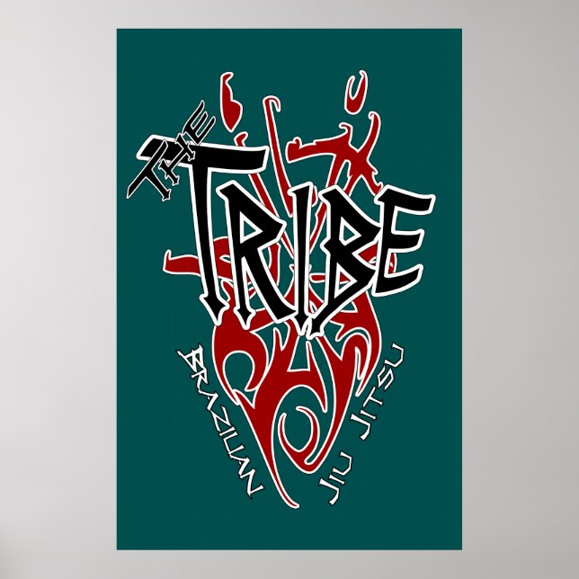 Póster Poster de tribu Verde azulado grande [22,86" x 34, (Frente)