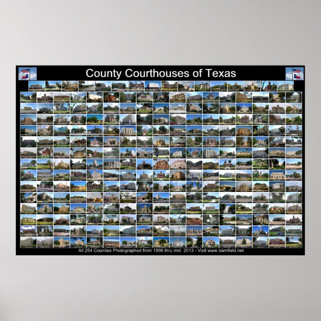 Póster Poster de Tribunales del Condado de Texas (horizon (Frente)