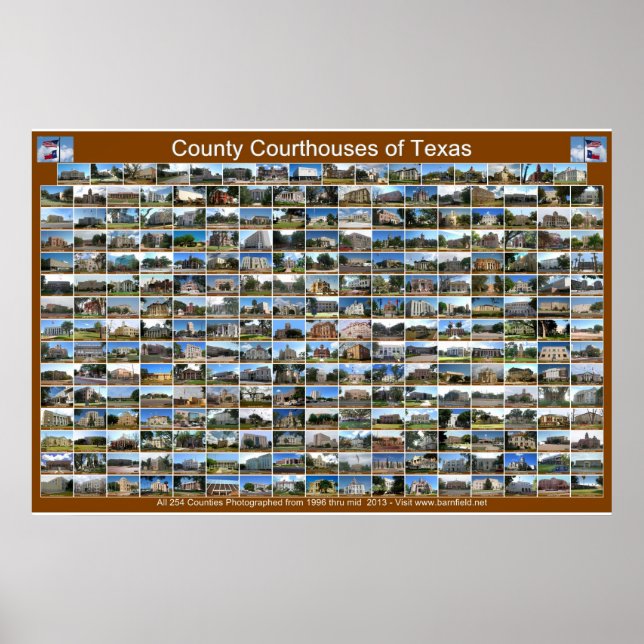 Póster Poster de Tribunales del Condado de Texas (horizon (Frente)