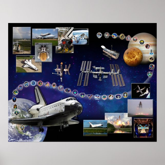 Póster Poster de tributo al transbordador espacial Atlant (Frente)