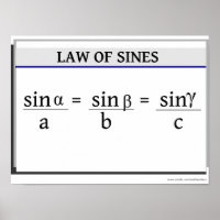 Poster de trigonometría: Ley de Sines