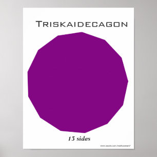 Póster Poster de Triskaidecagon del polígono