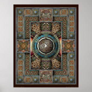 Póster Poster de Triskelion Mandala II (22x28")