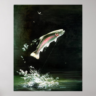 Póster poster de trucha arco iris