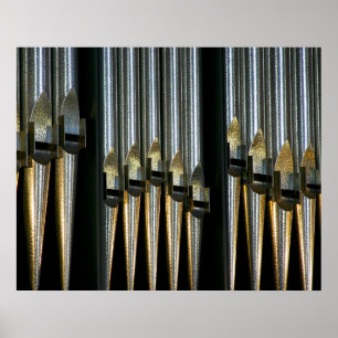 Póster poster de tuberías metalizado