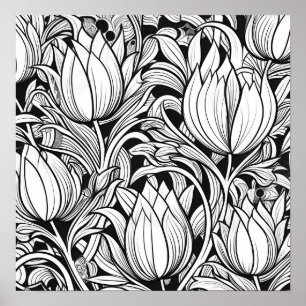 Póster Poster De Tulipanes De Color Groovy