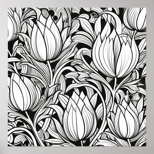 Póster Poster De Tulipanes De Color Groovy (Frente)