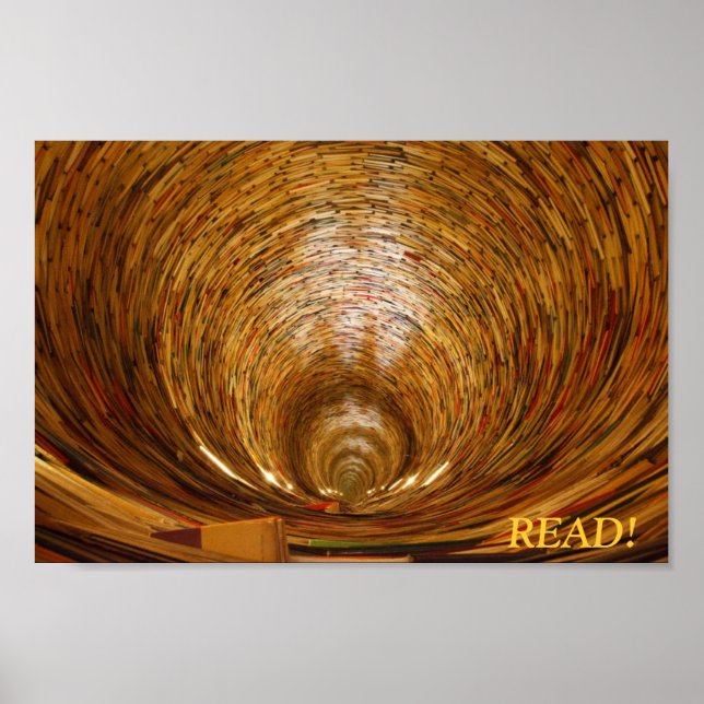 Póster poster de túnel de libro (Frente)