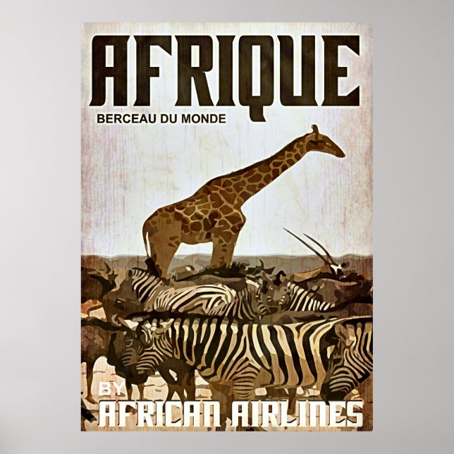 Póster Poster de Turismo de África (Frente)
