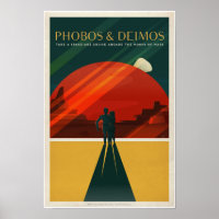 Poster de turismo de SpaceX Mars / DP