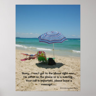 Póster Poster de Umberella de la playa