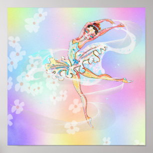 Póster Poster de una Ballerina en la Sala de Chicas Jóven