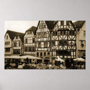 Póster Poster de una ciudad en Alemania en sepia