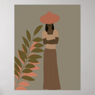 Póster Poster de una mujer afroamericana sin rostro
