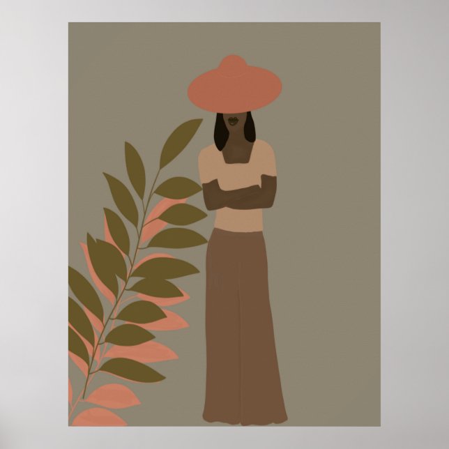 Póster Poster de una mujer afroamericana sin rostro (Frente)