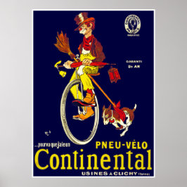 Póster Poster de uniciclo de época: neumáticos continenta