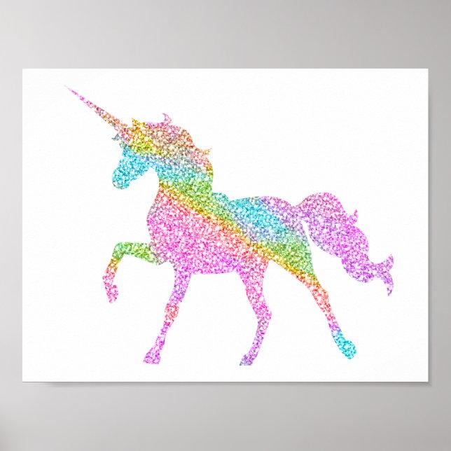 Póster Poster de Unicorn purpurina (Frente)