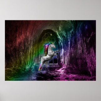 Póster Poster de unicornio arcoiris