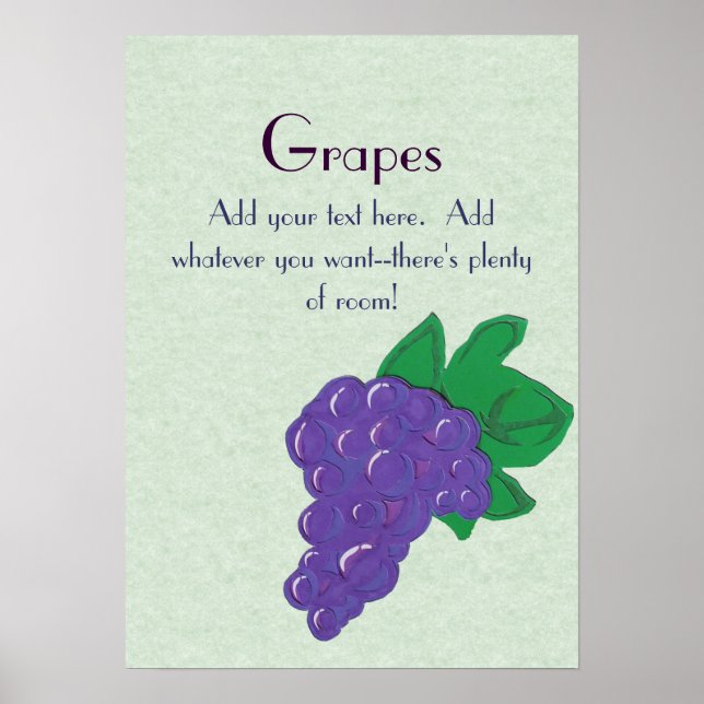 Póster Poster de uvas (Frente)