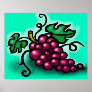 Póster Poster de uvas