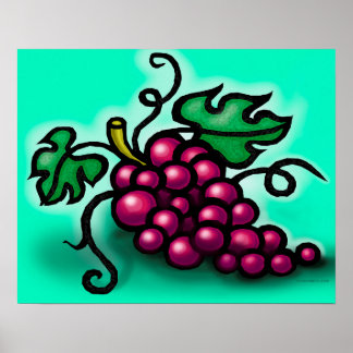 Póster Poster de uvas