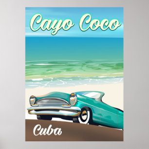 Póster Poster de vacaciones Cayo Coco cuban