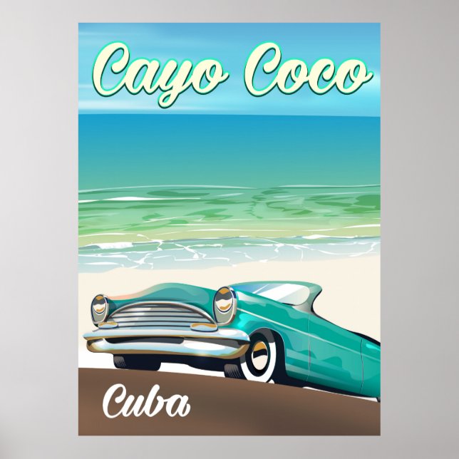 Póster Poster de vacaciones Cayo Coco cuban (Frente)