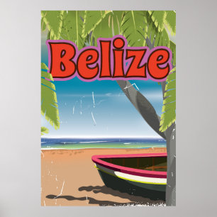 Póster Poster de vacaciones de Belice