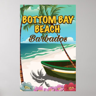 Póster Poster de vacaciones de Bottom Bay Beach Barbados