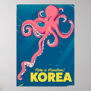 Póster Poster de vacaciones de Corea