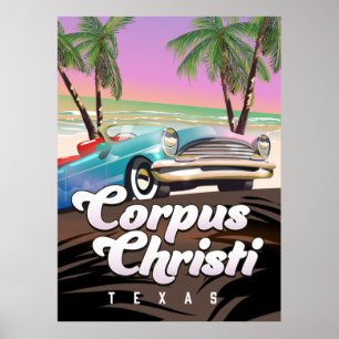 Póster Poster de vacaciones de Corpus Christi en Texas