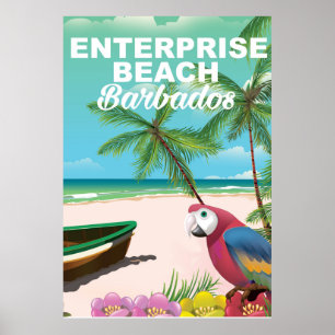 Póster Poster de vacaciones de Enterprise Beach Barbados