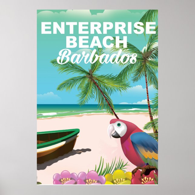 Póster Poster de vacaciones de Enterprise Beach Barbados (Frente)