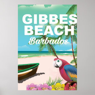 Póster Poster de vacaciones de Gibbes Beach Barbados