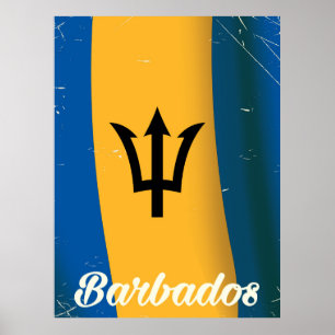 Póster Poster de vacaciones de la bandera nacional de Bar