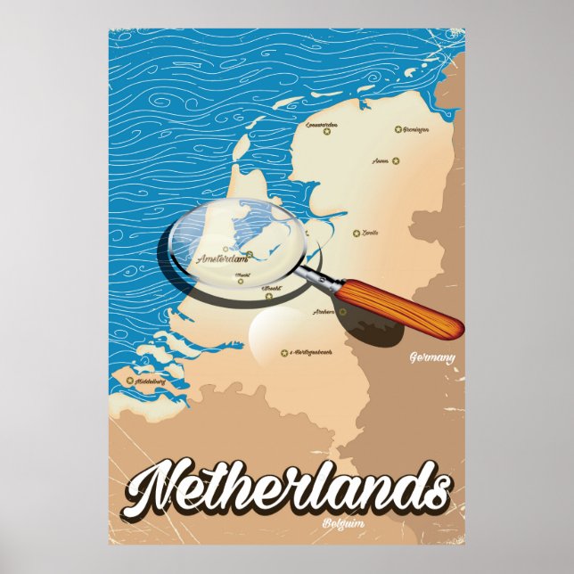 Póster Poster de vacaciones de mapas de cosecha de los Pa (Frente)