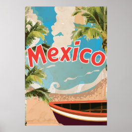 Póster Poster de vacaciones de México Vintage
