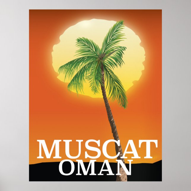 Póster Poster de vacaciones de Muscat Oman (Frente)