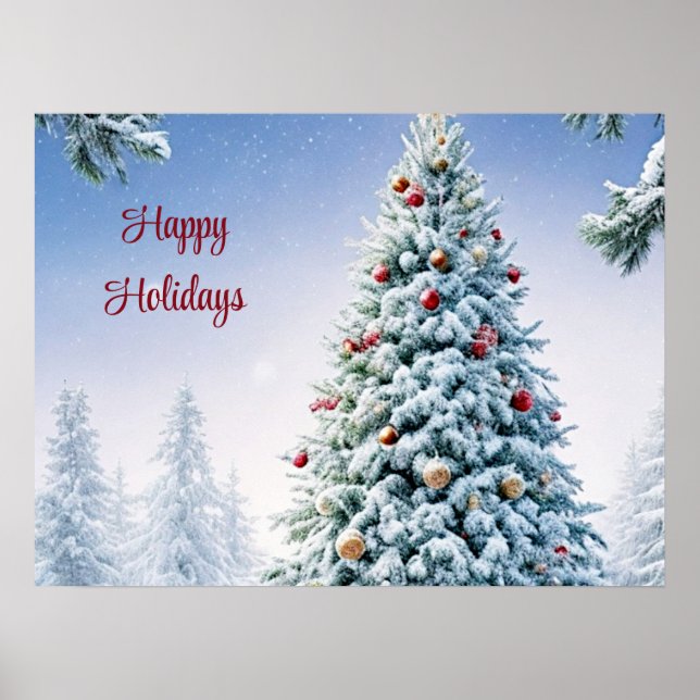 Póster Poster de vacaciones de Navidades de árbol de Navi (Frente)