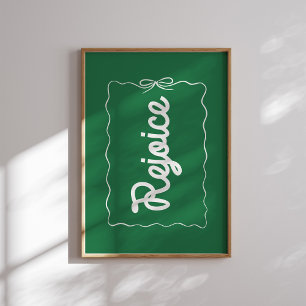 Póster Poster de vacaciones de Navidades verdes de regoci