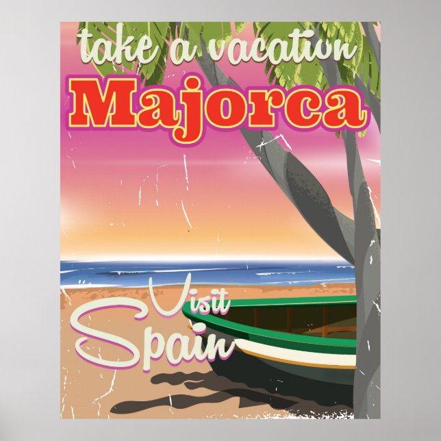 Póster Poster de vacaciones de playa de Mallorca (Frente)