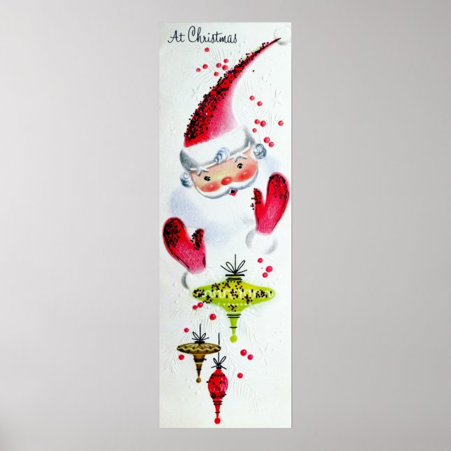 Póster Poster de vacaciones de retro de Navidades de Sant (Frente)