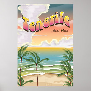Póster Poster de vacaciones de Tenerife Beach