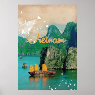 Póster Poster de vacaciones de Vietnam