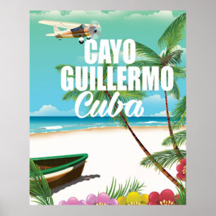 Póster Poster de vacaciones en la playa de Cayo Guillermo