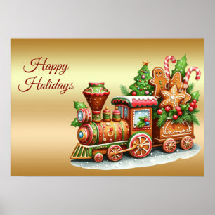 Póster Poster de vacaciones en tren de Gingerbread