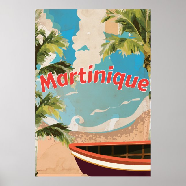 Póster Poster de vacaciones Martinique Vintage (Frente)
