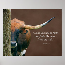 Póster Poster de vacas longandesas de Texas - Personaliza