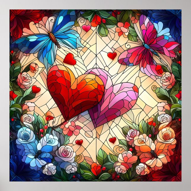 Póster Poster de Valentine Hearts (Frente)