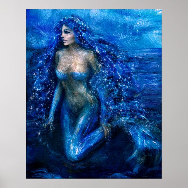 Póster poster de valor 28 x 24 de la sirena de la luna (Frente)